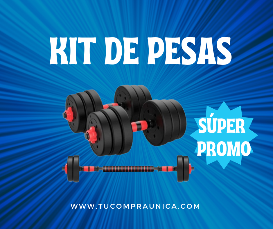 Kit De Pesas 40 Kg  Mancuernas PVC